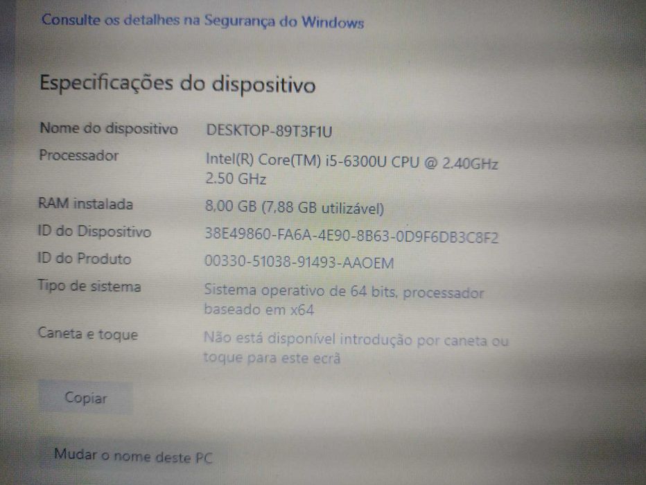 Lenovo ThinkPad X270 cpu i5 8gb memoria  ssd  256gb bateria 12horas
