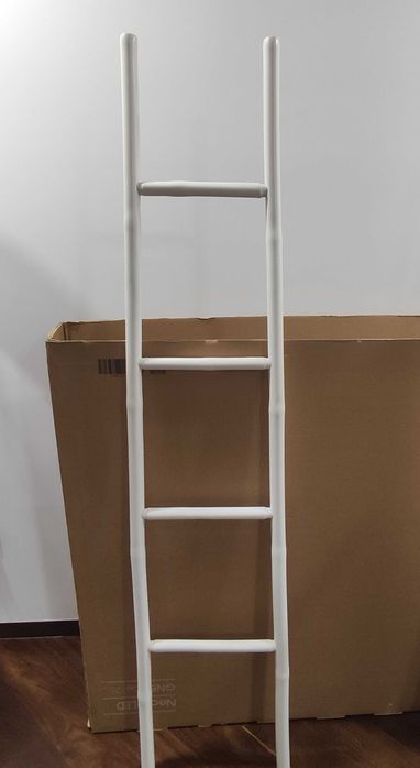 Escadas em bambu lacado branco (2 unidades)