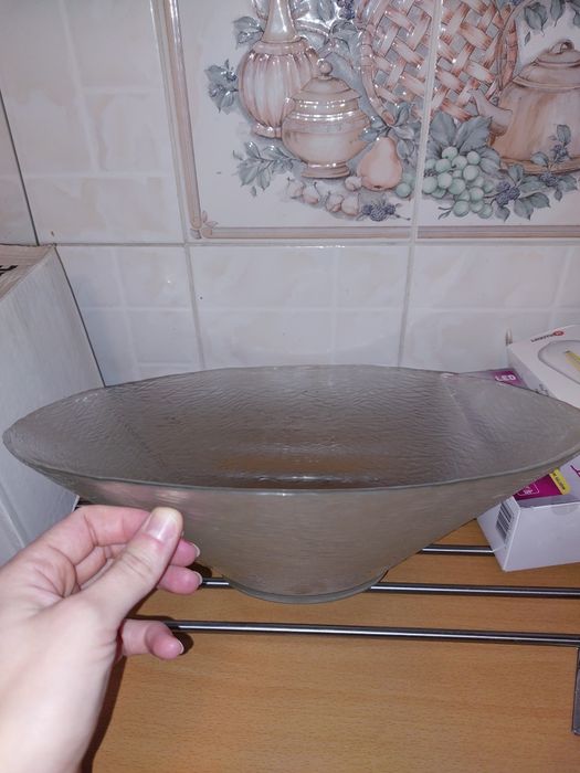 Szklana misa duża