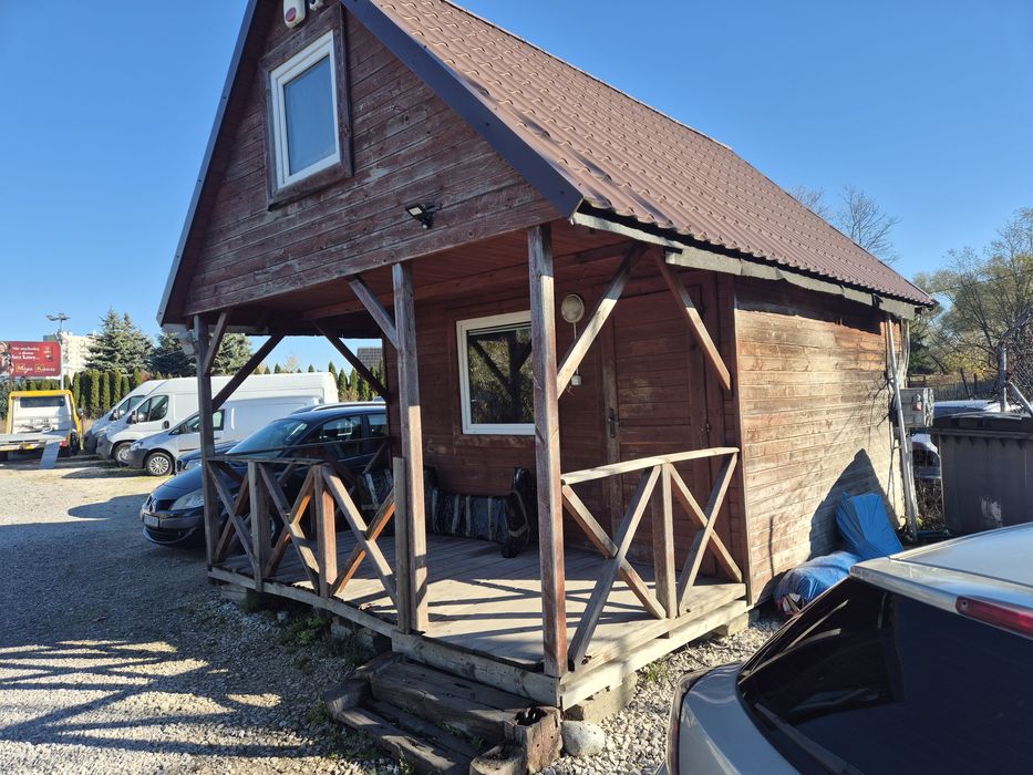 Drewniany Domek całoroczny Biuro altanka stan dobry z podaszem