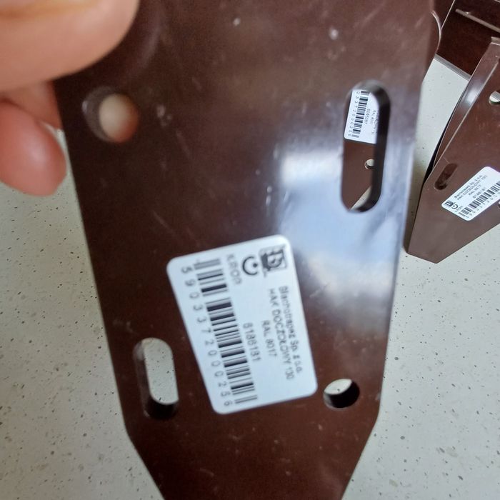 hak, uchwyt rynnowy doczołowy 130, zestaw 3 szt