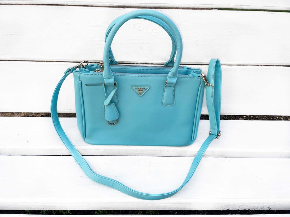 Сумка PRADA Light Blue Galleria Medium Saffiano Leather Bag