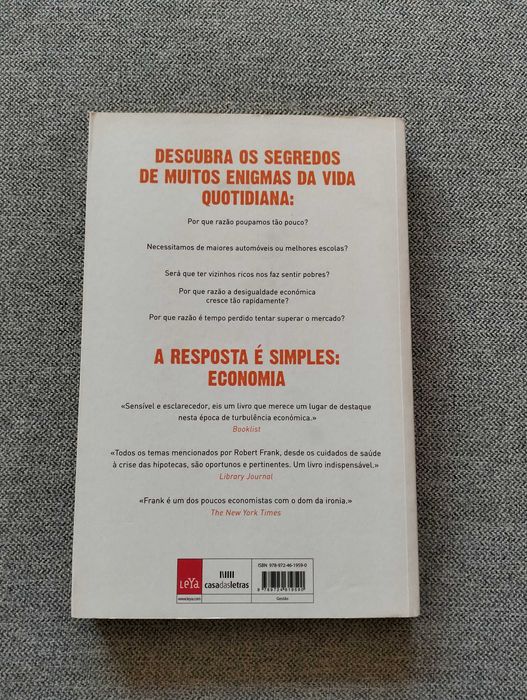 Livro "O regresso do economista natural" de Robert H. Frank