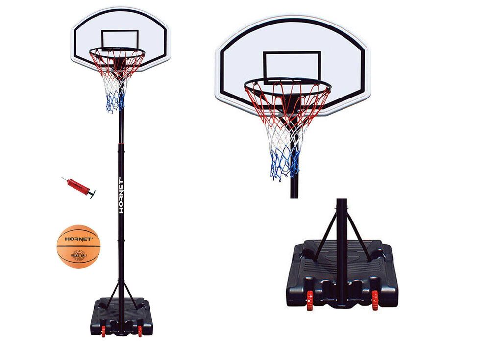 Kosz Hudora Hornet 260 mobilny zestaw do koszykówki piłka pompka