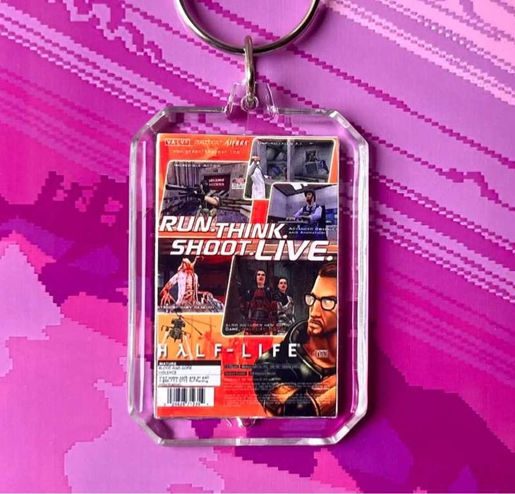 Breloczek Half-Life - mini okładka gry PS2