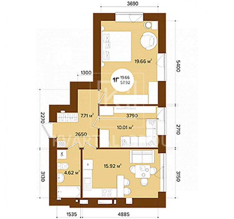 Продаж 2‑кімнатної квартири в ЖК Фаворит Premium, Ірпінь