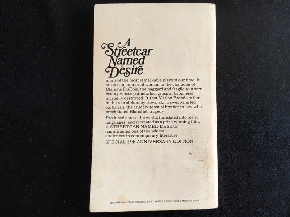 A Streetcar Named Desire (livro em inglês); Tennessee Williams