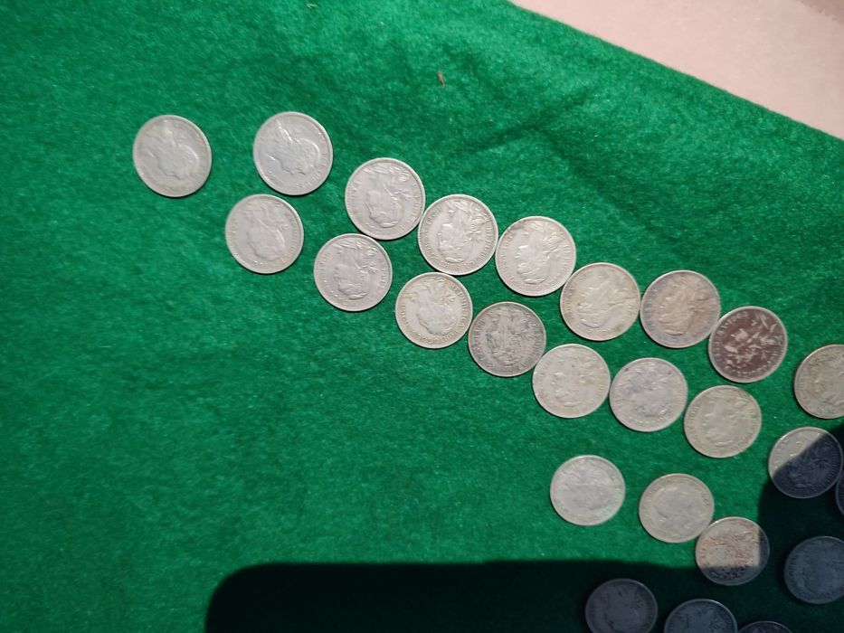 30 moedas de 50 centavos desde 1929 ate 1968