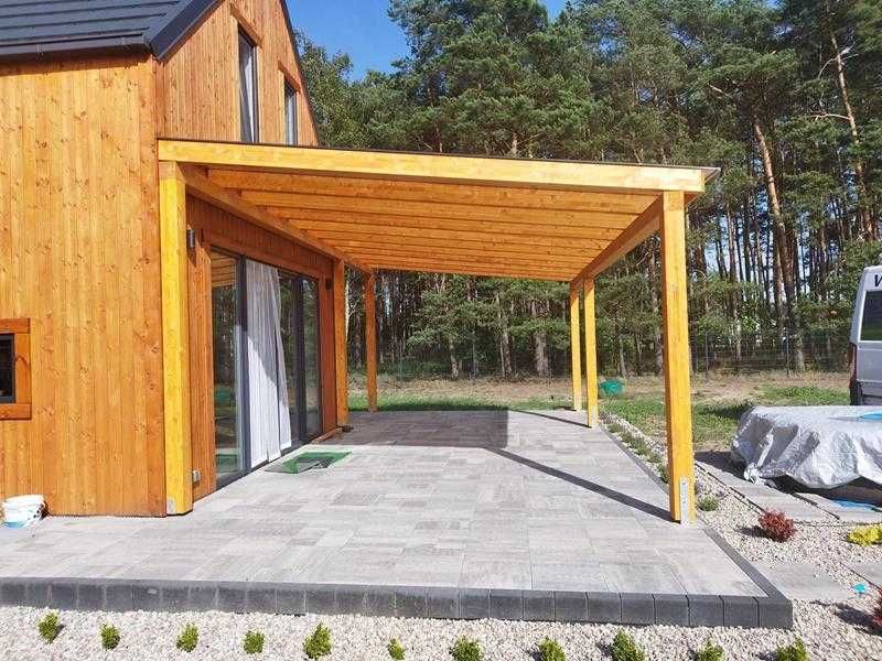 Drewno BSH do budowy wiat, altan, zadaszeń tarasów, pergoli