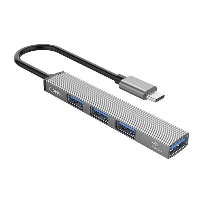 Hub USB-C Orico AH-13 stacja dokująca 1x … 3.0 + 3x USB-A 2.0 - szary