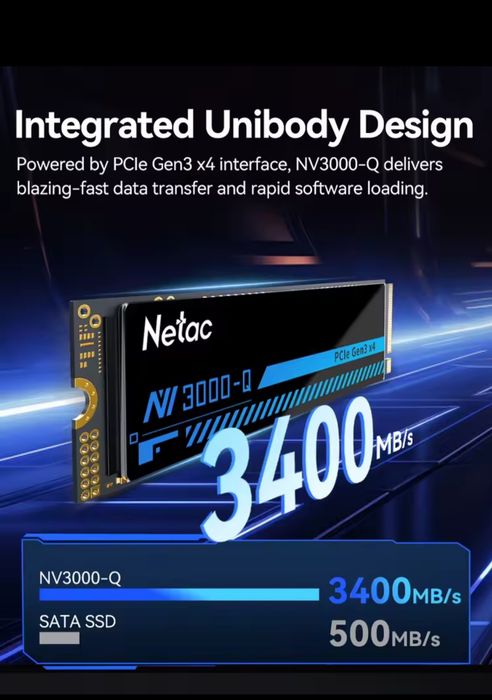 Ssd Netac NV3000-Q PCI-E 2280 nvme 512Gb