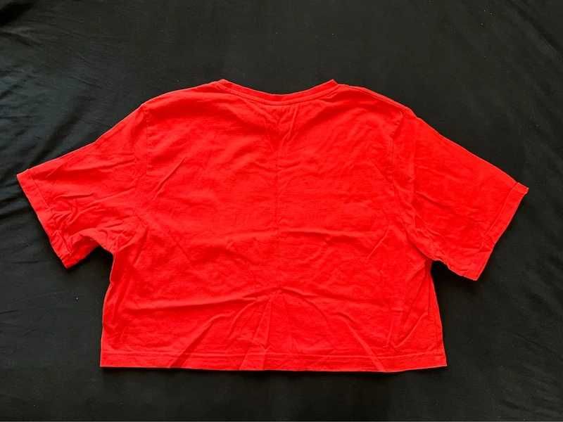 Koszulka top krótka ellesse czerwona oversize M