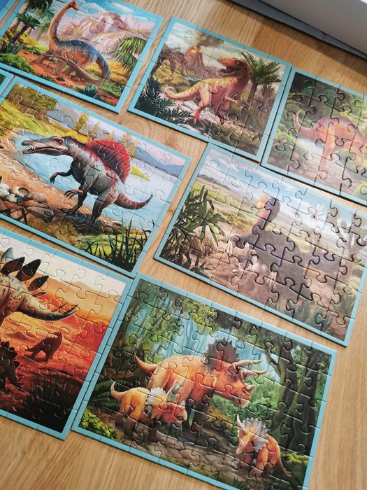 Puzzle Trefl 10 w 1 kompletne dinozaury dino 10in1 jurassic World 4+