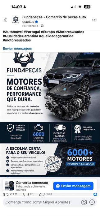 Motores usados tesdos c/garantia