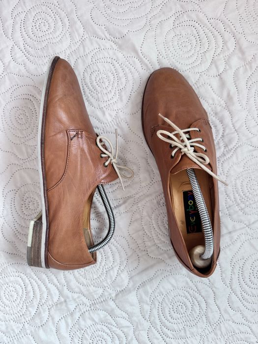 Everybody by Bz. Moda 40 mokasyny skóra naturalna camel