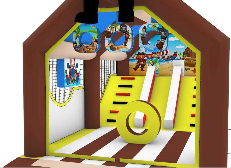 Insuflável canhão de bola pirata (novo)