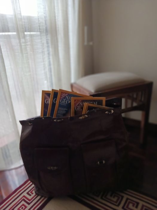 Mala em pele  para viagem ou decoração em pele