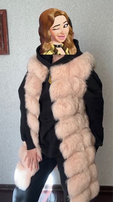 Жилетка натуральна з песця 80см