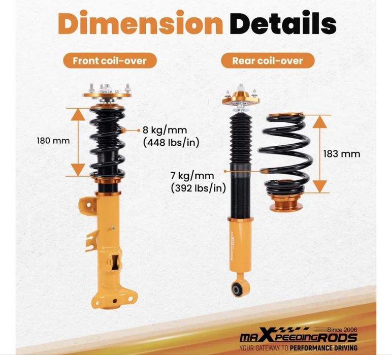 Sprzedam coilovers  z bmw e36 compact stan bd