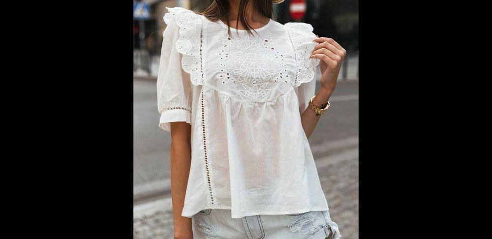 Bluzka ecru rozmiar S/M