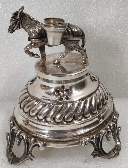 Paliteiro burro em prata 925