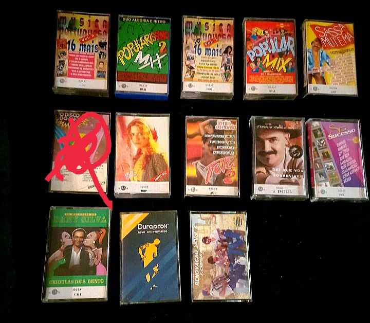 cassetes de varios artistas e albuns