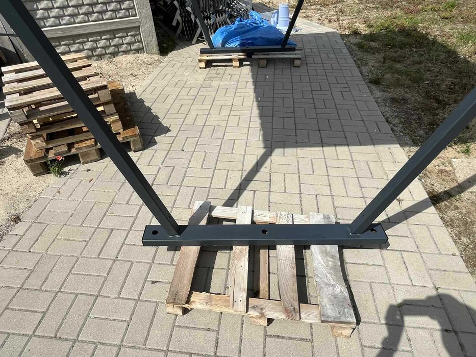 Wiata rowerowa - nowa 3x2,58 m, dwuspadowa, antracyt 7016