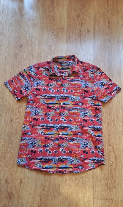 Koszula w kwiaty, hawajska, hipisowska,vintage woodstock. Rozmiar M/L. Stan igła