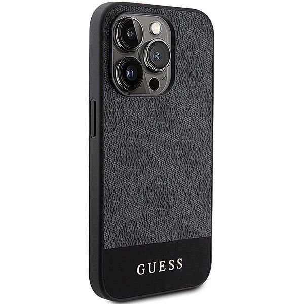 Etui Guess 4g Stripe Collection na iPhone 15 Pro - szare