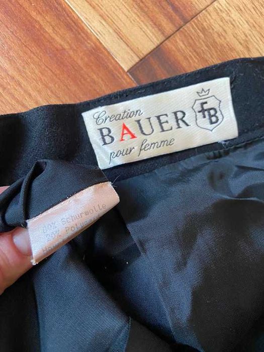 42 44 wool bauer welna midi do kolan spodnica basic capsule