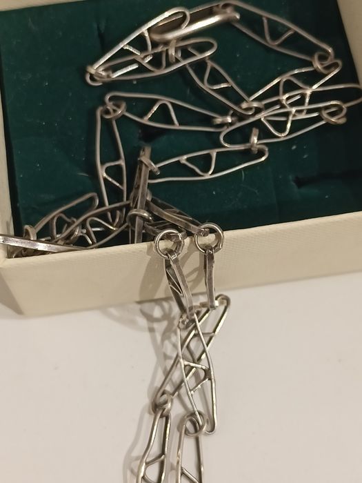 Naszyjnik srebrny , łańcuszek Orno