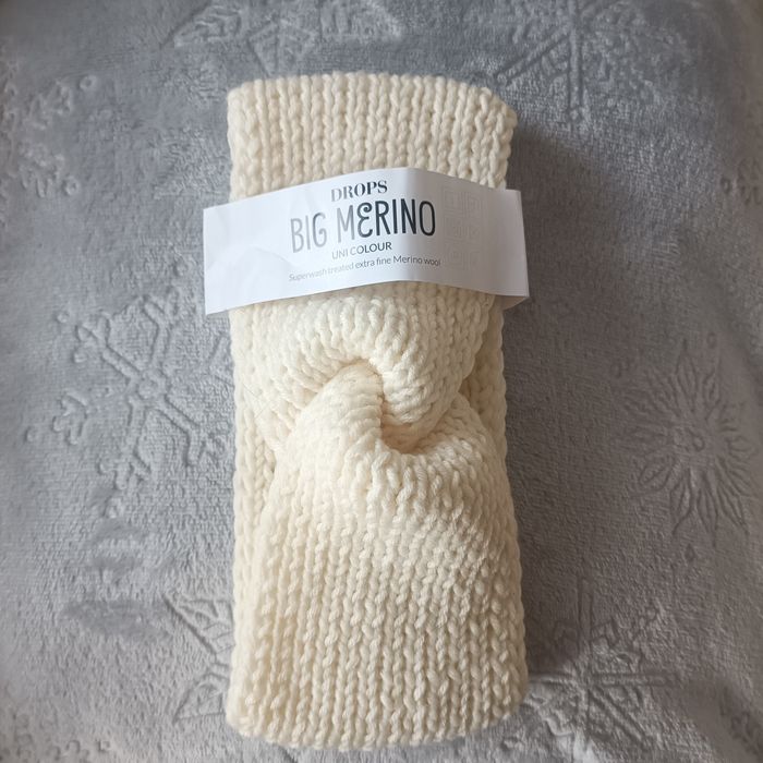 Opaska na głowę Drops Big Merino Ecru