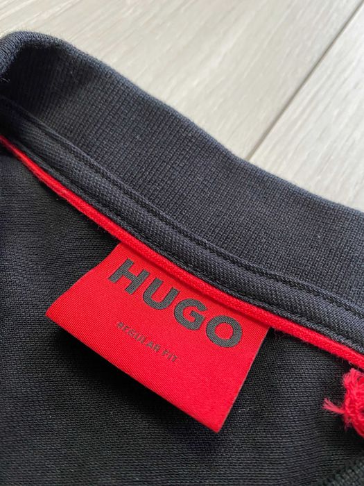 HUGO r.M oryginalna koszulka polo męska stan BDB czarna