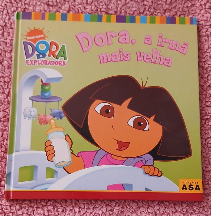 Livro Dora, a irmã mais velha
Capa dura.

A mãe da Dora vai ter um bebé! No final ela descobre que são gémeos.