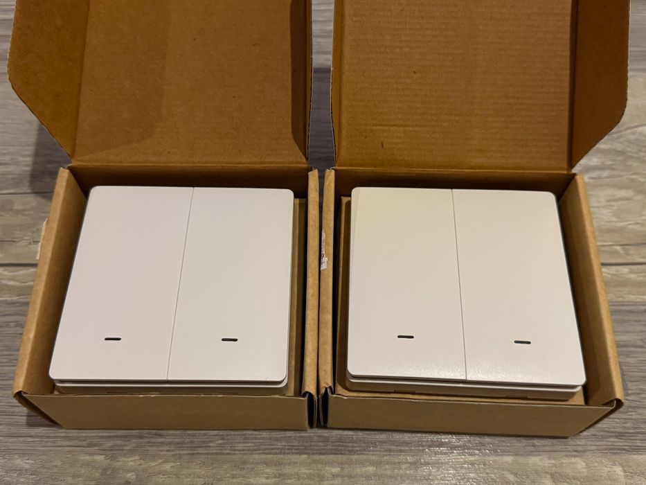 2x Interruptores Smart MOES 2-Gang Branco | WiFi | Alexa/Google - NOVO