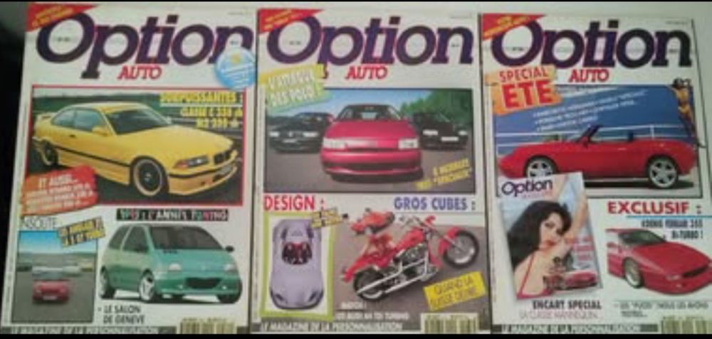 Lote de revistas Option Auto abr/95 a mar/97