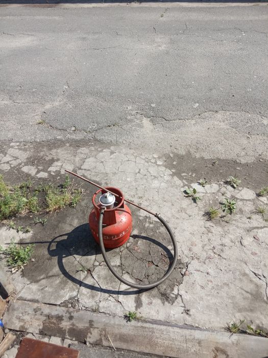 Балон газовий 5 літрів,пропановий,з редуктором та газовою горілкою