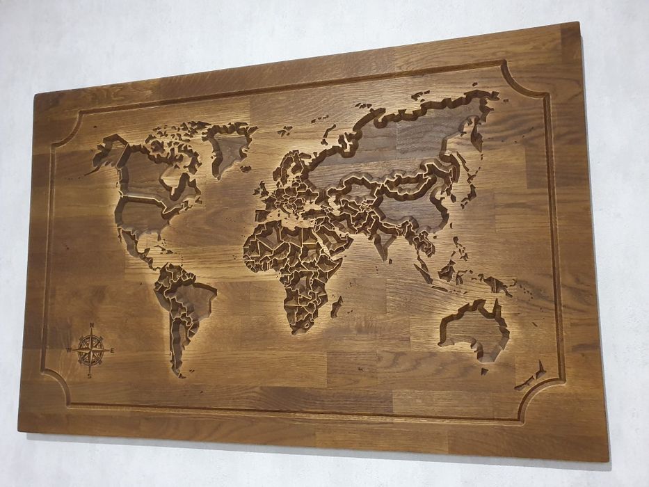 Obraz 3d mapa świata