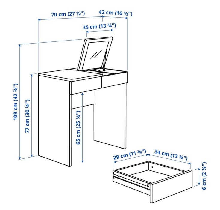 Tocador com espelho Brimnes IKEA
