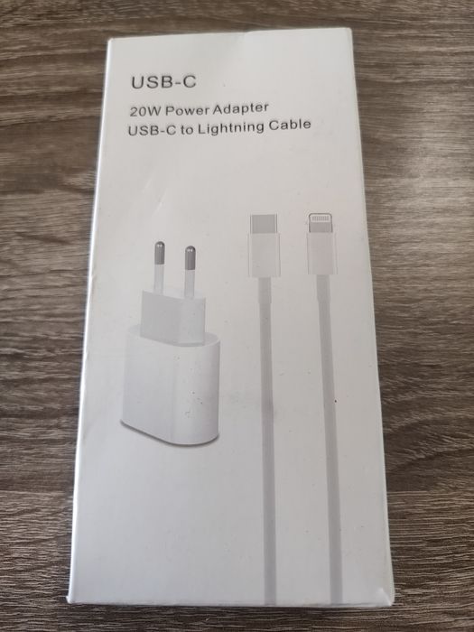 Зарядка швидка для iPhone 20W USB-C + Кабель Type-C на Lightning