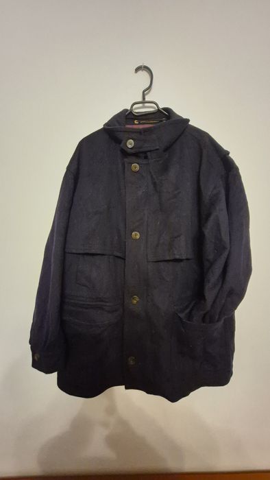 Czarny płaszcz męski