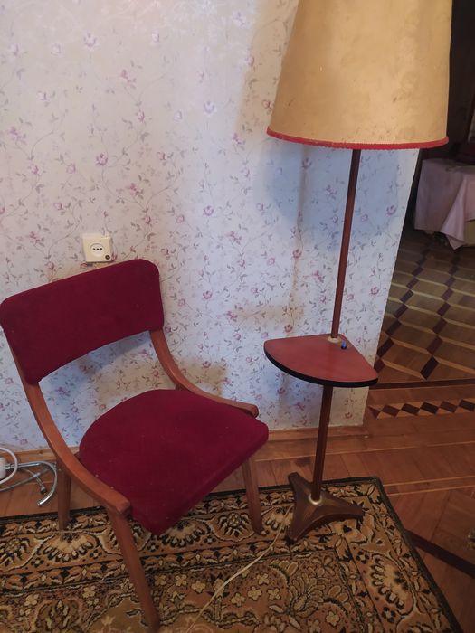 Торшер напольный с полочкой Ретро Винтаж