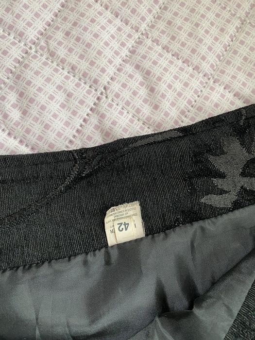 Czarna długa maxi spódnica w kwiaty M 38 L 40 vintage alternative
