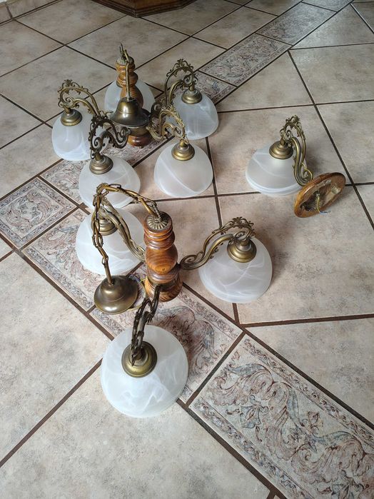 Lampy piątka trójka kinkiet przepiękny komplet