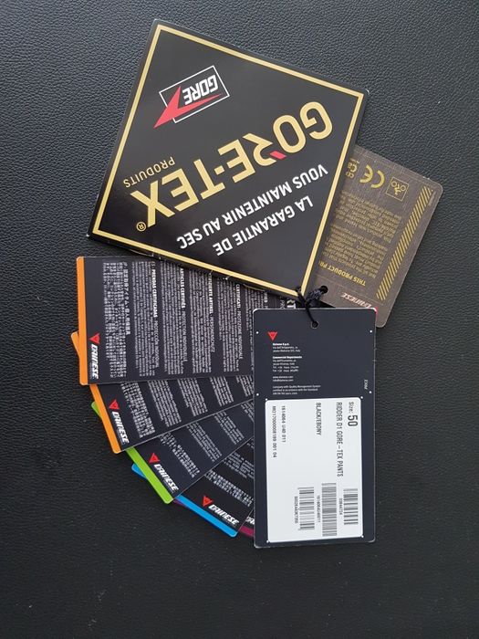 Calças motard Dainese Ridder D1 Gore-Tex Black/Ebony Tamanho 50