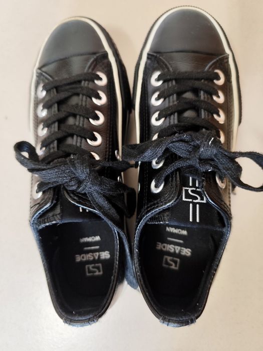 Sapatilhas pretas para Mulher sola plataforma - Seaside (Tam. 36)