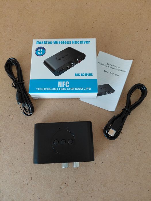 Аудіо приймач Bluetooth 5.4 з NFC U&P B21 Black  НОВИЙ