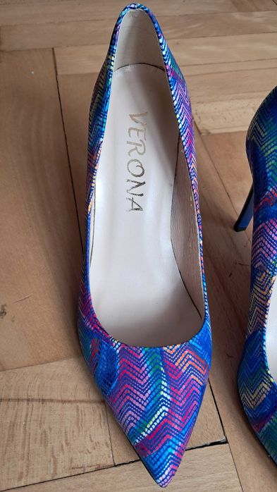 Buty na obcasie szpilki multikolor Verona Bizzarro rozm 37 piekne