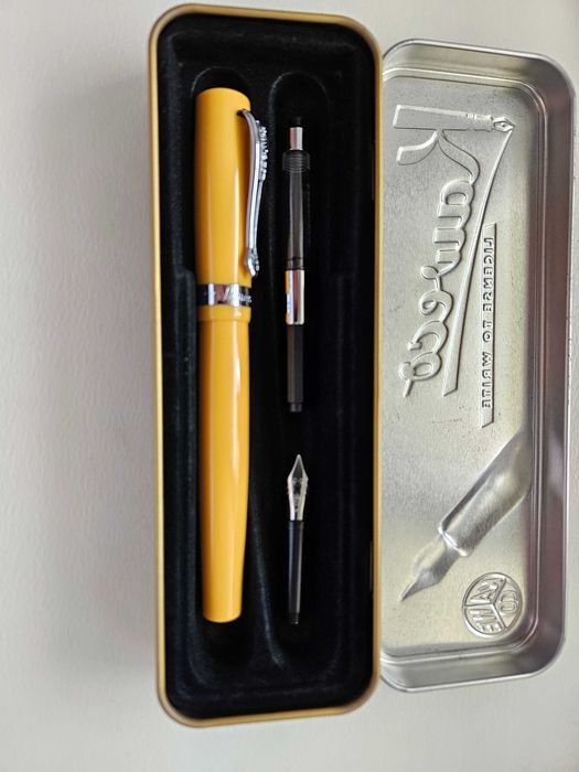 Pióro wieczne Kaweco Student M + F, żółte ST