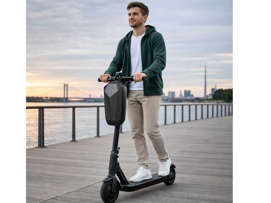 Torba na kierownicę rowerową hulajnogę usztywniona sakwa